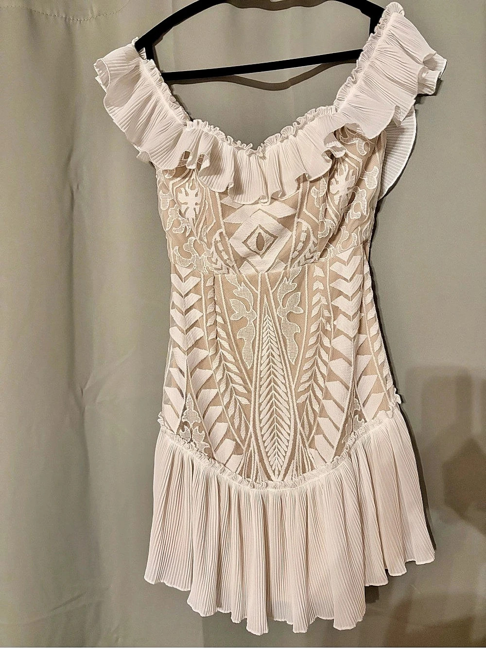 Off-Shoulder Ruffle Mini Dress